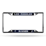 Los Angeles Rams License Plate Frame Chrome EZ View New