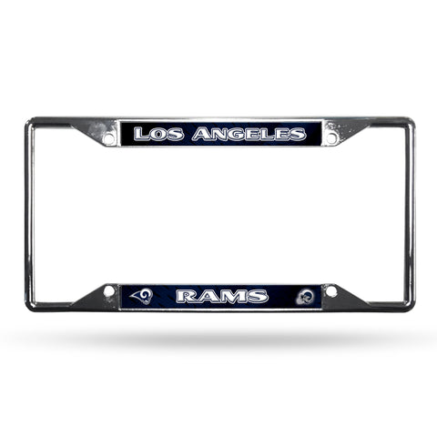 Los Angeles Rams License Plate Frame Chrome EZ View New