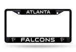 Atlanta Falcons License Plate Frame Chrome Black