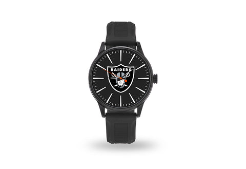 Oakland Raiders Watch Men's Cheer Style with Black Watch Band