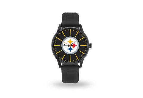Pittsburgh Steelers Watch Men's Cheer Style with Black Watch Band