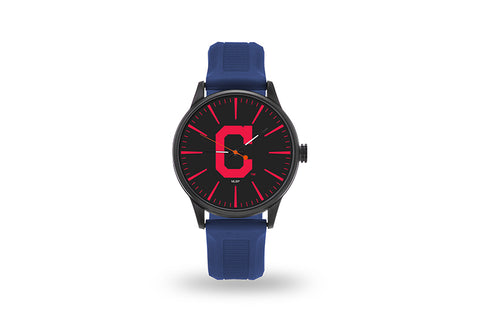 Cleveland Indians Watch Men's Cheer Style with Navy Watch Band