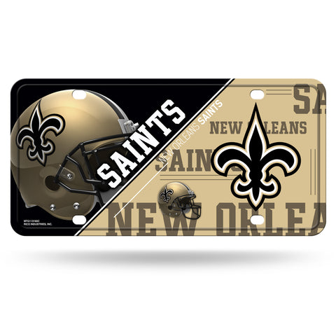 New Orleans Saints License Plate Metal