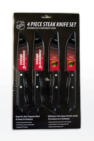 Chicago Blackhawks Knife Set - Steak - 4 Pack