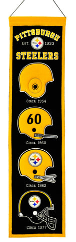 Pittsburgh Steelers Banner 8x32 Wool Heritage