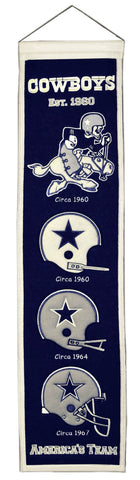 Dallas Cowboys Banner 8x32 Wool Heritage