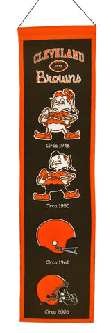Cleveland Browns Banner 8x32 Wool Heritage