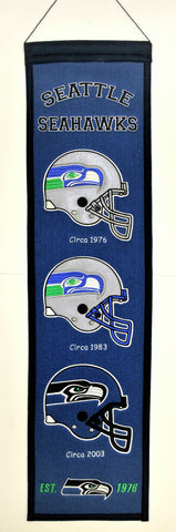 Seattle Seahawks Banner 8x32 Wool Heritage