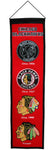 Chicago Blackhawks Banner 8x32 Wool Heritage