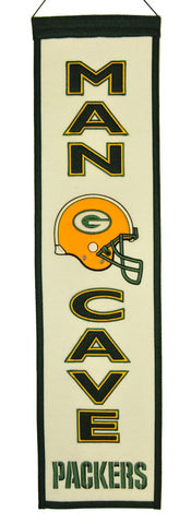 Green Bay Packers Banner 8x32 Wool Man Cave