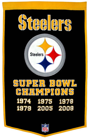 Pittsburgh Steelers Banner 24x36 Wool Dynasty