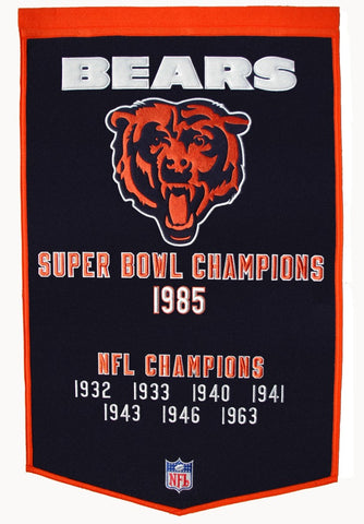 Chicago Bears Banner 24x36 Wool Dynasty