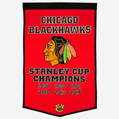 Chicago Blackhawks Banner 24x36 Wool Dynasty