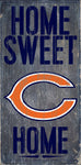 Chicago Bears Wood Sign - Home Sweet Home 6"x12"