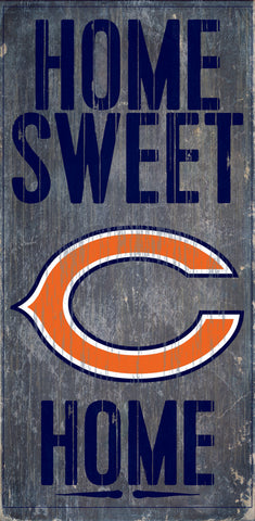 Chicago Bears Wood Sign - Home Sweet Home 6"x12"