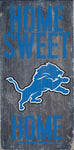 Detroit Lions Wood Sign - Home Sweet Home 6"x12"