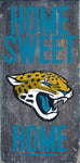 Jacksonville Jaguars Wood Sign - Home Sweet Home 6"x12"