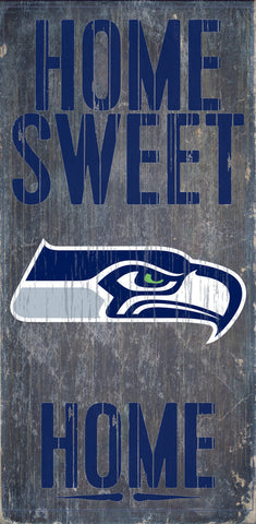 Seattle Seahawks Wood Sign - Home Sweet Home 6"x12"