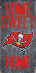 Tampa Bay Buccaneers Wood Sign - Home Sweet Home 6"x12"