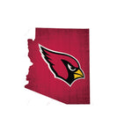 Arizona Cardinals Sign Wood Logo State Design