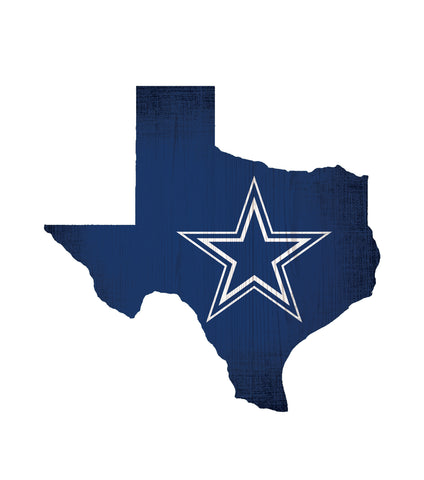 Dallas Cowboys Sign Wood Logo State Design