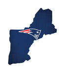 New England Patriots Sign Wood Logo State Design
