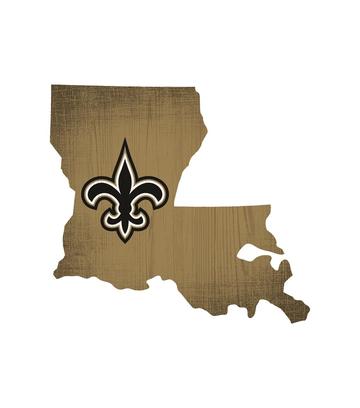 New Orleans Saints Sign Wood Logo State Design