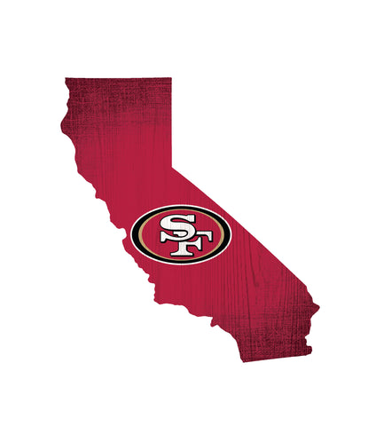 San Francisco 49ers Sign Wood Logo State Design