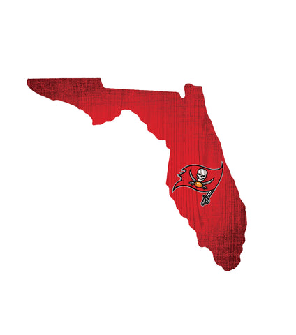 Tampa Bay Buccaneers Sign Wood Logo State Design