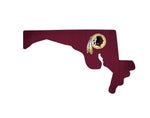 Washington Redskins Sign Wood Logo State Design