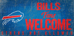 Buffalo Bills Wood Sign Fans Welcome 12x6