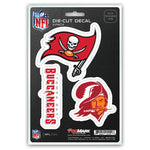 Tampa Bay Buccaneers Decal Die Cut Team 3 Pack