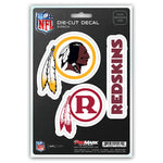 Washington Redskins Decal Die Cut Team 3 Pack