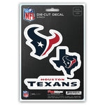 Houston Texans Decal Die Cut Team 3 Pack