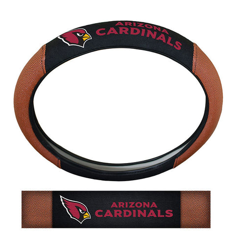 Arizona Cardinals Steering Wheel Cover Premium Pigskin Style