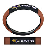 Baltimore Ravens Steering Wheel Cover - Premium Pigskin
