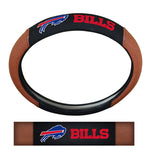Buffalo Bills Steering Wheel Cover Premium Pigskin Style