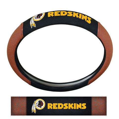 Washington Redskins Steering Wheel Cover Premium Pigskin Style