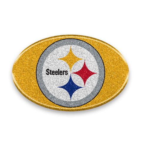 Pittsburgh Steelers Auto Emblem - Oval Color Bling