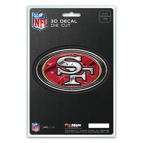 San Francisco 49ers Decal 5x8 Die Cut 3D Logo Design