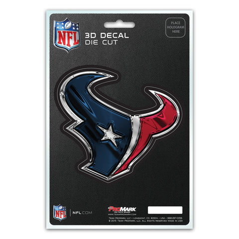 Houston Texans Decal 5x8 Die Cut 3D Logo Design