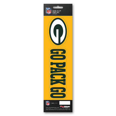 Green Bay Packers Decal Die Cut Slogan Pack