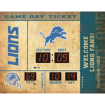 Detroit Lions Clock 14x19 Scoreboard Bluetooth 