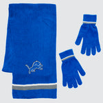 Detroit Lions Scarf and Glove Gift Set Chenille