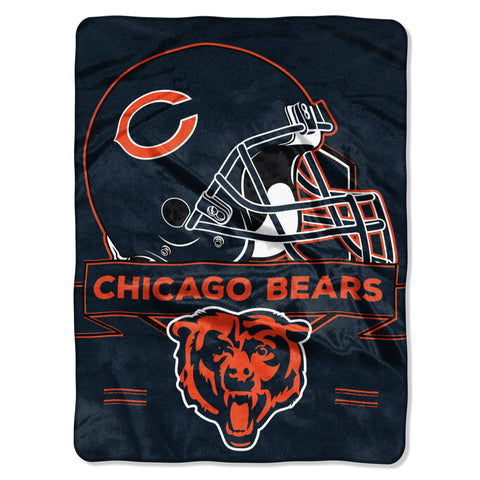 Chicago Bears Blanket 60x80 Raschel Prestige Design