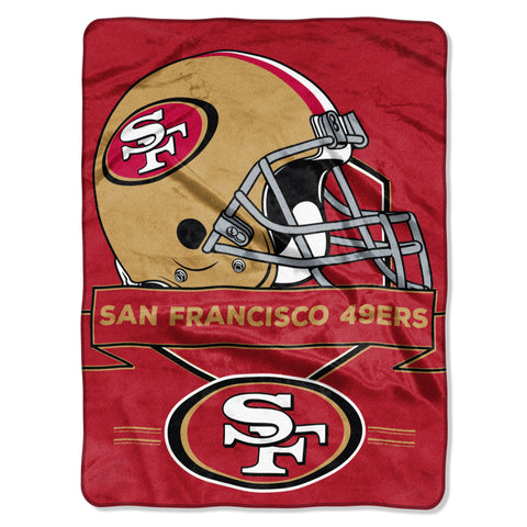 San Francisco 49ers Blanket 60x80 Raschel Prestige Design