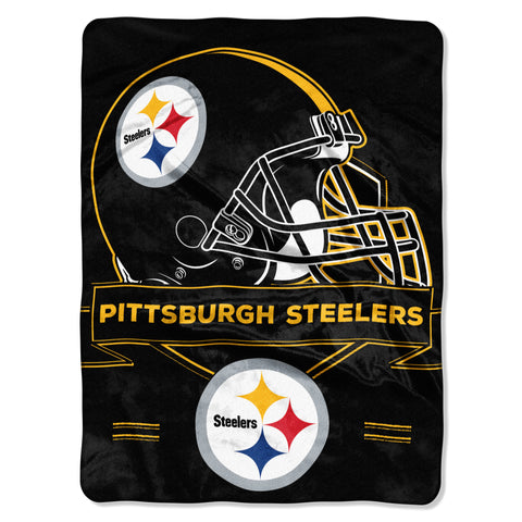 Pittsburgh Steelers Blanket 60x80 Raschel Prestige Design