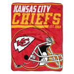 Kansas City Chiefs Blanket 46x60 Micro Raschel 40 Yard Dash Design Rolled