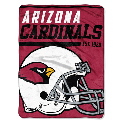 Arizona Cardinals Blanket 46x60 Micro Raschel 40 Yard Dash Design Rolled