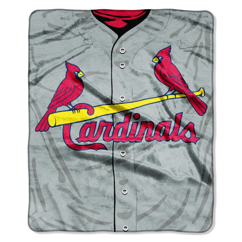 St. Louis Cardinals Blanket 50x60 Raschel Jersey Design
